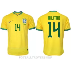 Brasil Eder Militão 14 Hjemmedrakt Herre VM 2022 Brasil Eder Militão 14 Hjemmedrakt Herre VM 2022