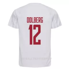 Danmark Kasper Dolberg 12 Bortedrakt Herre VM 2022 Danmark Kasper Dolberg 12 Bortedrakt Herre VM 2022