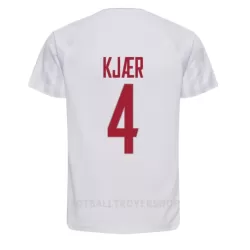 Danmark Simon Kjaer 4 Bortedrakt Herre VM 2022 Danmark Simon Kjaer 4 Bortedrakt Herre VM 2022
