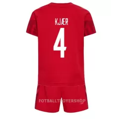 Danmark Simon Kjaer 4 Hjemmedrakt Barn VM 2022 - med Bukse Danmark Simon Kjaer 4 Hjemmedrakt Barn VM 2022 - med Bukse