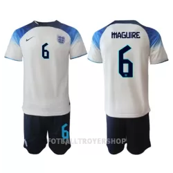 England Harry Maguire 6 Hjemmedrakt Barn VM 2022 - med Bukse England Harry Maguire 6 Hjemmedrakt Barn VM 2022 - med Bukse