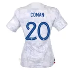 Frankrike Kingsley Coman 20 Bortedrakt Dame VM 2022