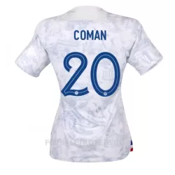 Frankrike Kingsley Coman 20 Bortedrakt Dame VM 2022 Frankrike Kingsley Coman 20 Bortedrakt Dame VM 2022