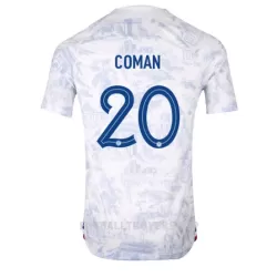 Frankrike Kingsley Coman 20 Bortedrakt Herre VM 2022 Frankrike Kingsley Coman 20 Bortedrakt Herre VM 2022