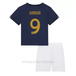 Frankrike Olivier Giroud 9 Hjemmedrakt Barn VM 2022 - med Bukse Frankrike Olivier Giroud 9 Hjemmedrakt Barn VM 2022 - med Bukse