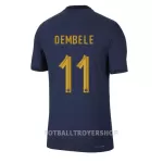 Frankrike Ousmane Dembele 11 Hjemmedrakt Herre VM 2022