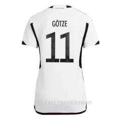 Tyskland Mario Gotze 11 Hjemmedrakt Dame VM 2022 Tyskland Mario Gotze 11 Hjemmedrakt Dame VM 2022