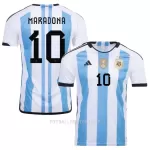 Argentina 3 Star MARADONA 10 Hjemmedrakt Herre VM 2022
