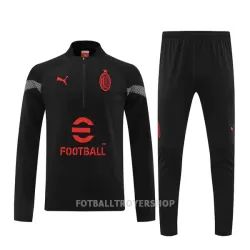 AC Milan Kvart-Zip Trenings Collegegenser Herre 22-23 Svart AC Milan Kvart-Zip Trenings Collegegenser Herre 22-23 Svart
