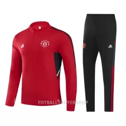 Manchester United Kvart-Zip Trenings Collegegenser Barn 22-23 Rød Manchester United Kvart-Zip Trenings Collegegenser Barn 22-23 Rød