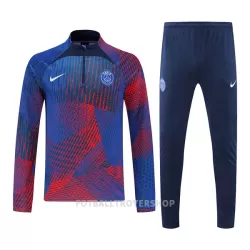 Paris Saint-Germain Kvart-Zip Trenings Collegegenser Herre 22-23 Blå Rød Paris Saint-Germain Kvart-Zip Trenings Collegegenser Herre 22-23 Blå Rød