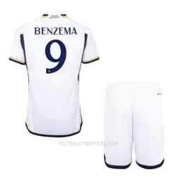 Real Madrid Benzema 9 Hjemmedrakt Barn 2023/2024 - med Bukse Real Madrid Benzema 9 Hjemmedrakt Barn 2023/2024 - med Bukse
