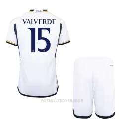Real Madrid Valverde 15 Hjemmedrakt Barn 2023/2024 - med Bukse Real Madrid Valverde 15 Hjemmedrakt Barn 2023/2024 - med Bukse