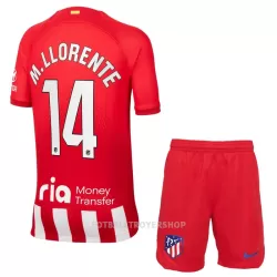 Atlético Madrid M. Llorente 14 Hjemmedrakt Barn 2023/2024 - med Bukse Atlético Madrid M. Llorente 14 Hjemmedrakt Barn 2023/2024 - med Bukse