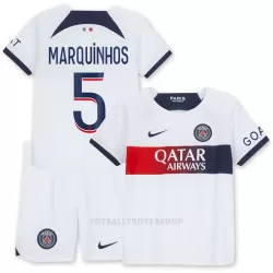 Paris Saint-Germain Marquinhos 5 Bortedrakt Barn 2023/2024 - med Bukse Paris Saint-Germain Marquinhos 5 Bortedrakt Barn 2023/2024 - med Bukse