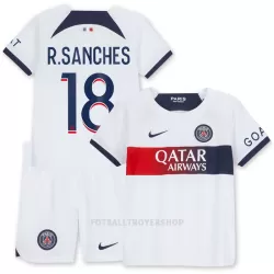 Paris Saint-Germain R.Sanches 18 Bortedrakt Barn 2023/2024 - med Bukse Paris Saint-Germain R.Sanches 18 Bortedrakt Barn 2023/2024 - med Bukse