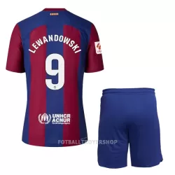 FC Barcelona Lewandowski 9 Hjemmedrakt Barn 2023/2024 - med Bukse FC Barcelona Lewandowski 9 Hjemmedrakt Barn 2023/2024 - med Bukse