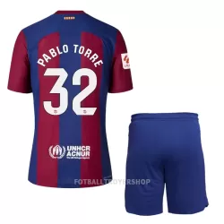 FC Barcelona Pablo Torre 32 Hjemmedrakt Barn 2023/2024 - med Bukse FC Barcelona Pablo Torre 32 Hjemmedrakt Barn 2023/2024 - med Bukse