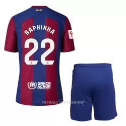 FC Barcelona Raphinha 22 Hjemmedrakt Barn 2023/2024 - med Bukse FC Barcelona Raphinha 22 Hjemmedrakt Barn 2023/2024 - med Bukse