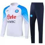 SSC Napoli Kvart-Zip Trenings Collegegenser Set Herre 2023/2024 Hvit