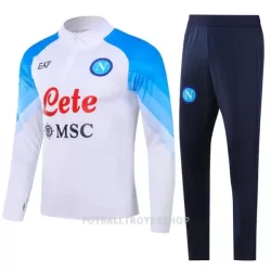 SSC Napoli Kvart-Zip Trenings Collegegenser Set Herre 2023/2024 Hvit SSC Napoli Kvart-Zip Trenings Collegegenser Set Herre 2023/2024 Hvit
