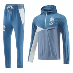 Olympique de Marseille Hoodie Kvart-Zip Trenings Collegegenser Herre 2023/2024 Blå Olympique de Marseille Hoodie Kvart-Zip Trenings Collegegenser Herre 2023/2024 Blå