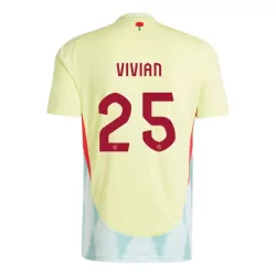 Spania Dani Vivian 25 Bortedrakt Herre EM 2024 Spania Dani Vivian 25 Bortedrakt Herre EM 2024