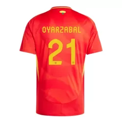 Spania Mikel Oyarzabal 21 Hjemmedrakt Herre EM 2024 Spania Mikel Oyarzabal 21 Hjemmedrakt Herre EM 2024