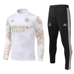 Real Madrid Kvart-Zip Trenings Collegegenser Barn 2024/2025 Hvit Real Madrid Kvart-Zip Trenings Collegegenser Barn 2024/2025 Hvit