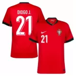 Portugal Diogo J. 21 Hjemmedrakt Herre EM 2024