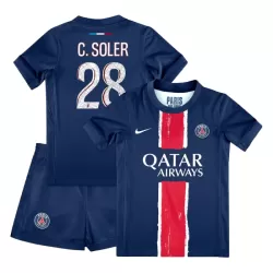 Paris Saint-Germain Carlos Soler 28 Hjemmedrakt Barn 2024/2025 - med Bukse Paris Saint-Germain Carlos Soler 28 Hjemmedrakt Barn 2024/2025 - med Bukse