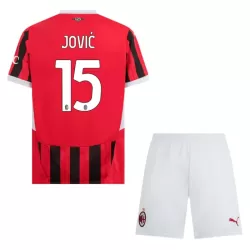 AC Milan Jovic 15 Hjemmedrakt Barn 2024/2025 - med Bukse AC Milan Jovic 15 Hjemmedrakt Barn 2024/2025 - med Bukse