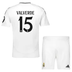 Real Madrid Valverde 15 Hjemmedrakt Barn 2024/2025 - med Bukse Real Madrid Valverde 15 Hjemmedrakt Barn 2024/2025 - med Bukse