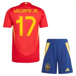 Spania Williams JR 17 Hjemmedrakt Barn EM 2024 - med Bukse Spania Williams JR 17 Hjemmedrakt Barn EM 2024 - med Bukse