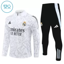 Real Madrid Kvart-Zip Trenings Collegegenser Barn 2024/2025 Hvit Real Madrid Kvart-Zip Trenings Collegegenser Barn 2024/2025 Hvit