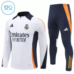Real Madrid Kvart-Zip Trenings Collegegenser Barn 2024/2025 Hvit Real Madrid Kvart-Zip Trenings Collegegenser Barn 2024/2025 Hvit