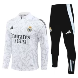 Real Madrid Kvart-Zip Trenings Collegegenser Herre 2024/2025 Hvit Real Madrid Kvart-Zip Trenings Collegegenser Herre 2024/2025 Hvit