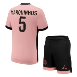 Paris Saint-Germain Marquinhos 5 Tredjedrakt Barn 2024/2025 - med Bukse Paris Saint-Germain Marquinhos 5 Tredjedrakt Barn 2024/2025 - med Bukse