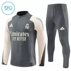 Real Madrid Kvart-Zip Trenings Collegegenser Barn 2024/2025 Grå Real Madrid Kvart-Zip Trenings Collegegenser Barn 2024/2025 Grå