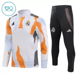 Real Madrid Kvart-Zip Trenings Collegegenser Barn 2024/2025 Hvit Real Madrid Kvart-Zip Trenings Collegegenser Barn 2024/2025 Hvit