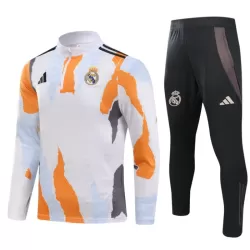 Real Madrid Kvart-Zip Trenings Collegegenser Herre 2024/2025 Hvit Real Madrid Kvart-Zip Trenings Collegegenser Herre 2024/2025 Hvit