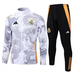 Real Madrid Treningsjakkedresser Herre 2024/2025 Dragon Hvit Real Madrid Treningsjakkedresser Herre 2024/2025 Dragon Hvit