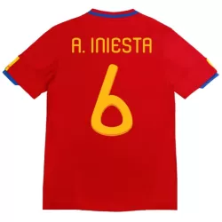 Spania A. Iniesta 6 2010 Hjemmedrakt Herre Retro Spania A. Iniesta 6 2010 Hjemmedrakt Herre Retro
