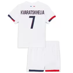 Paris Saint-Germain Kvaratskhelia 7 Bortedrakt Barn 2024/2025 - med Bukse Paris Saint-Germain Kvaratskhelia 7 Bortedrakt Barn 2024/2025 - med Bukse