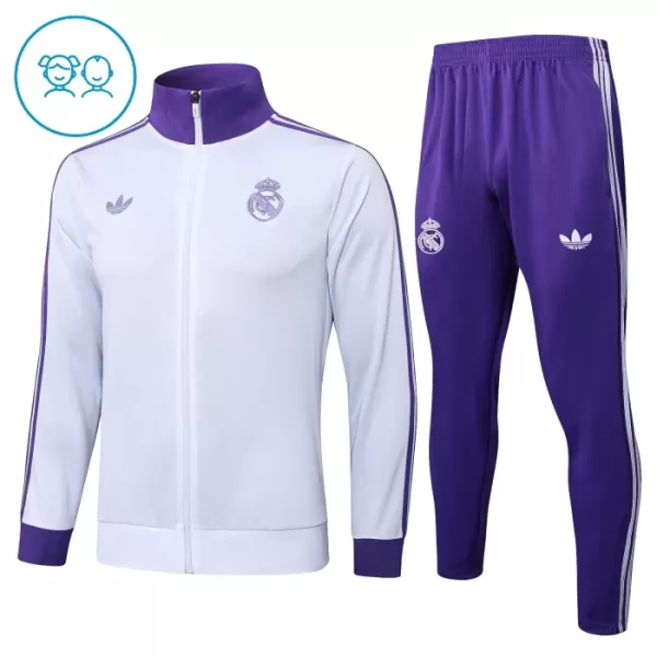 Real Madrid Treningsjakkedresser Barn 2024/2025 Hvit Real Madrid Treningsjakkedresser Barn 2024/2025 Hvit