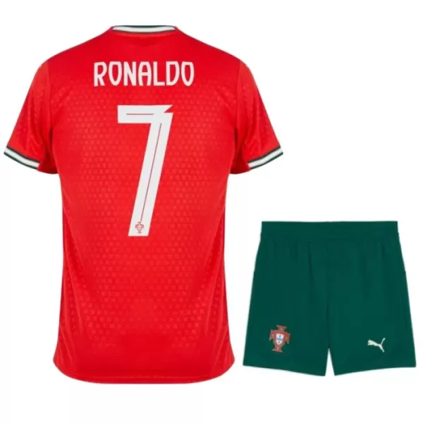 Portugal Ronaldo 7 Hjemmedrakt Barn 2025 - med Bukse Portugal Ronaldo 7 Hjemmedrakt Barn 2025 - med Bukse