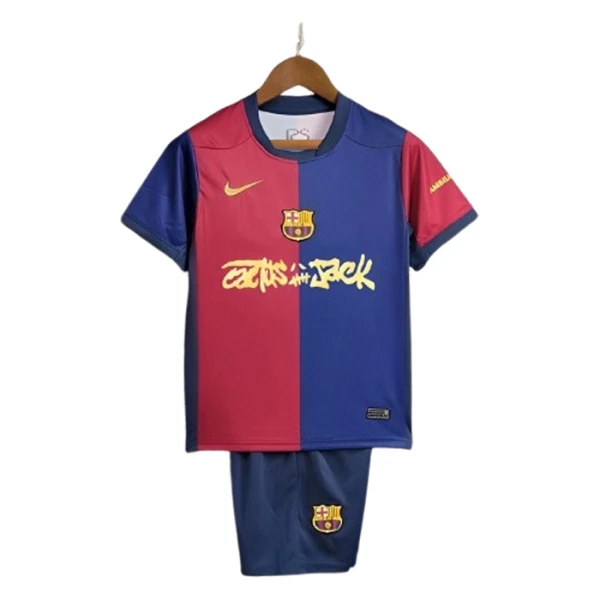 FC Barcelona x Travis Scott Hjemmedrakt Barn 2024/2025 - med Bukse FC Barcelona x Travis Scott Hjemmedrakt Barn 2024/2025 - med Bukse