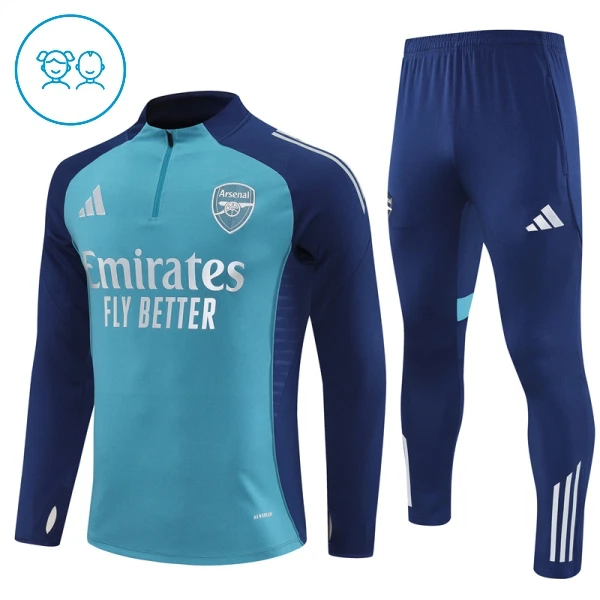 Arsenal Kvart-Zip Trenings Collegegenser Barn 2025-26 Blå Arsenal Kvart-Zip Trenings Collegegenser Barn 2025-26 Blå