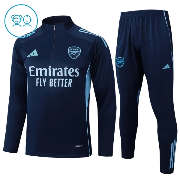 Arsenal Kvart-Zip Trenings Collegegenser Barn 2025-26 Navy Arsenal Kvart-Zip Trenings Collegegenser Barn 2025-26 Navy