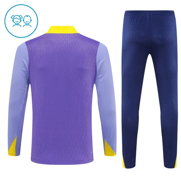 Atlético Madrid Kvart-Zip Trenings Collegegenser Barn 2025-26 Lilla